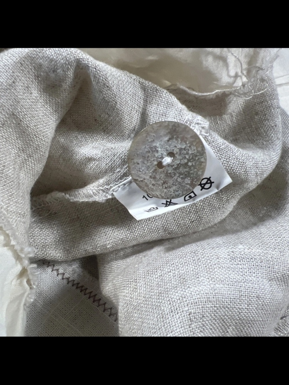 Paper Lace Women’s 100% Linen Beige Bohemian Lagenlook Button Up Jacket Size M - Picture 12 of 16